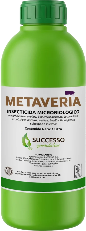 Envase de Metaveria 40 EW, Insecticida microbiológico